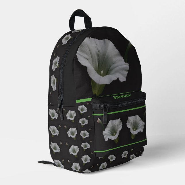 Mochila Impresa Morning Glory Flower Mirror personalizado (Esquina izquierda trasera)