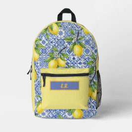 Mochila Impresa Mosaico Siciliano & Limón Personalizado