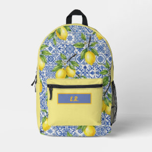 Mochila Impresa Mosaico Siciliano & Limón Personalizado