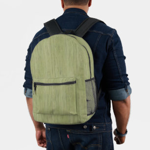 Mochila Impresa Moss Green Bamboo Wood Grain Look