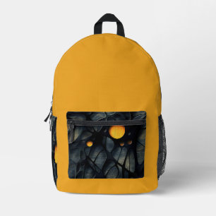 Mochila Impresa Mostaza vibrante elegante y moderno gris negro
