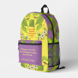 Mochila Impresa Motivaciones Inspiradoras amarillas de lavanda