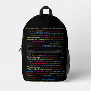 Mochila Impresa Motivational Quotes Backpack Resoluciones