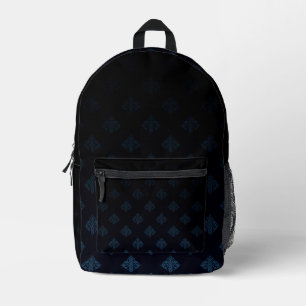 Mochila Impresa Moto de diamante negro y azul