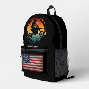 MOCHILA IMPRESA MOTOCROSS DEPORTIVO VINTAGE PERSONALIZADO
