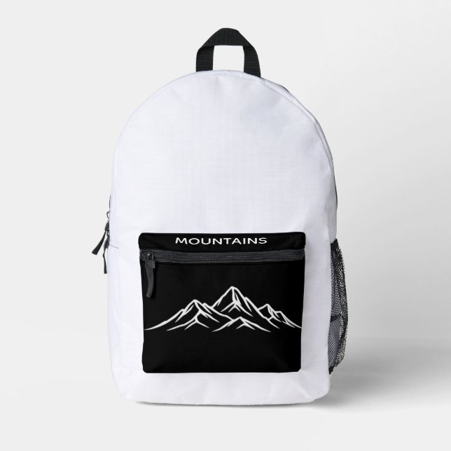 Mochila Impresa Mountains Graphic Backpack - Outdoor Hiking Print (Anverso)