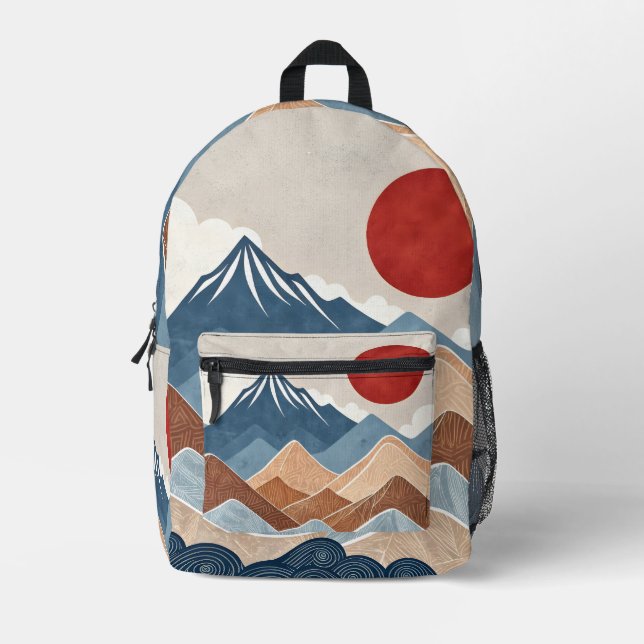 Mochila Impresa Mountains Sunset Beauty (Anverso)