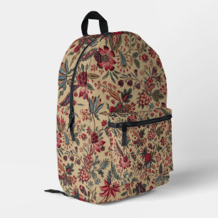 Mochila Impresa Mueble Floral de Labor Antigua Vintage