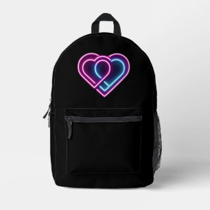 Mochila Impresa Mugre El día de San Valentín de corazón rosa/azul 