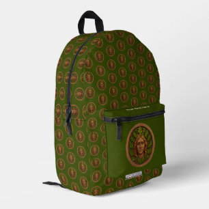 Mochila Impresa Mujer Verde - Madera