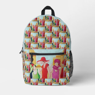 Mochila Impresa Mujeres Art Deco