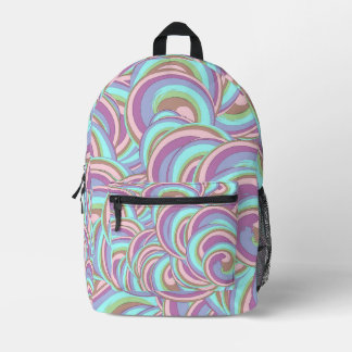Mochila Impresa Multicolor Swirls Pattern
