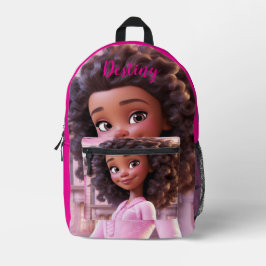 Mochila Impresa Muñeca negra personalizada