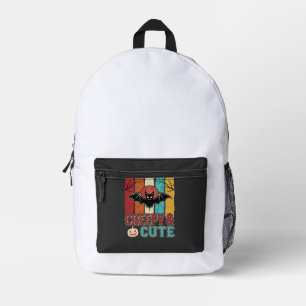 Mochila Impresa Murciélago Retro Gráfico Espeluznante Lindo de Hal