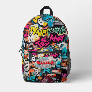 Mochila Impresa Muro de grafiti urbano