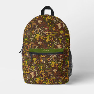 Mochila Impresa Mushroom retro de Brown