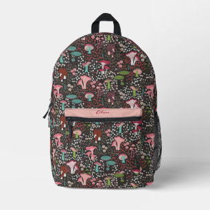 Mochila Impresa Mushroom retro rosado