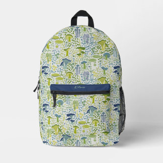 Mochila Impresa Mushroom retro verde