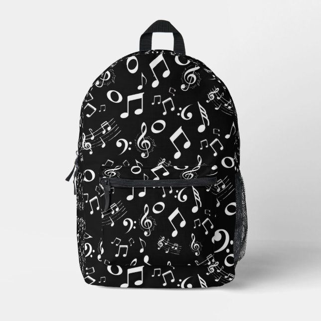 Mochila Impresa Música de B&W (Anverso)