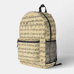 Mochila Impresa Música de hojas antiguas
