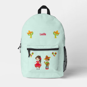 Mochila Impresa Música Mariachi Baile Cactus Personalizado Cinco D