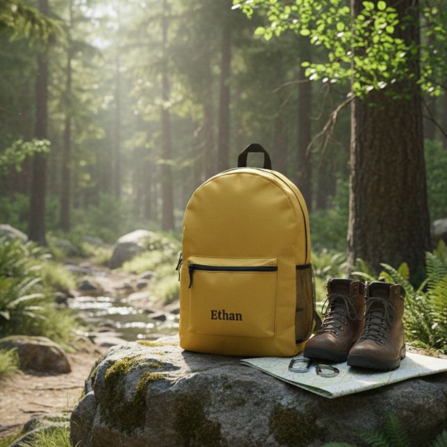 Mochila Impresa Mustard Yellow Back to School Backpack (Subido por el creador)