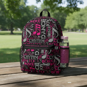 Mochila Impresa Nacido para Bailar Pink ID277