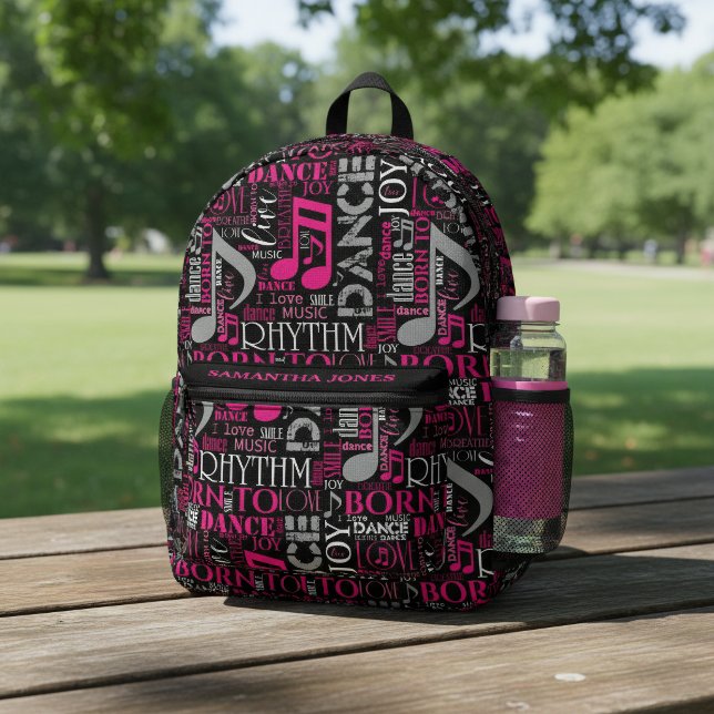 Mochila Impresa Nacido para Bailar Pink ID277 (Subido por el creador)