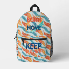 Mochila Impresa Nacido para Moverse – Tipografía Moderna y Energét