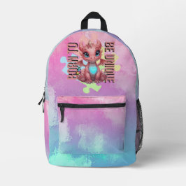 Mochila Impresa Nacido para ser único Lindo Dragón Rosa – Inspirad