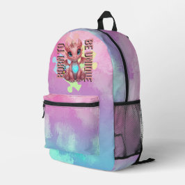 Mochila Impresa Nacido para ser único Lindo Dragón Rosa – Inspirad