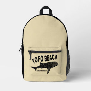 Mochila Impresa Nadando Con Tiburones De Gales - Playa Tofo En Moz