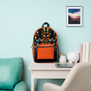 Mochila Impresa Naranja Caturday