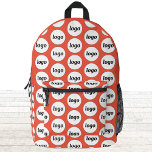 Mochila Impresa Naranja de negocios promocional del patrón de logo<br><div class="desc">Añade tu propio logotipo a este diseño. Minimalista y profesional. Ideal para un producto promocional para sus empleados,  personal,  clientes y clientes. Ideal para ferias,  viajes,  eventos corporativos o deportivos y regalos. Para ver otras versiones,  vea la colección.</div>