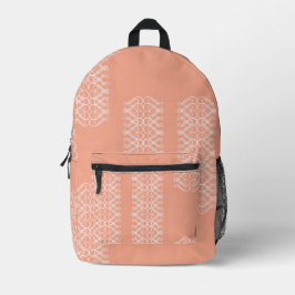 Mochila Impresa Naranja Pálido