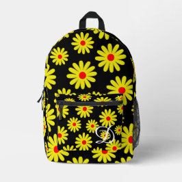 Mochila Impresa naranja retro moderno de mediados del siglo