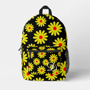 Mochila Impresa naranja retro moderno de mediados del siglo