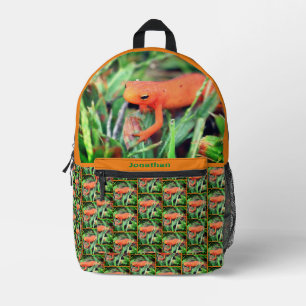Mochila Impresa Naranja Salamander Animal Personalizado