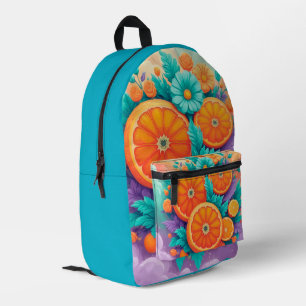 Mochila Impresa Naranjas con tema de fruta