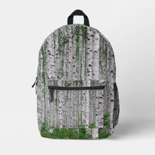 Mochila Impresa Naturaleza de los bosques de árboles de aves