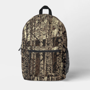 Mochila Impresa Naturaleza de los bosques de árboles de aves