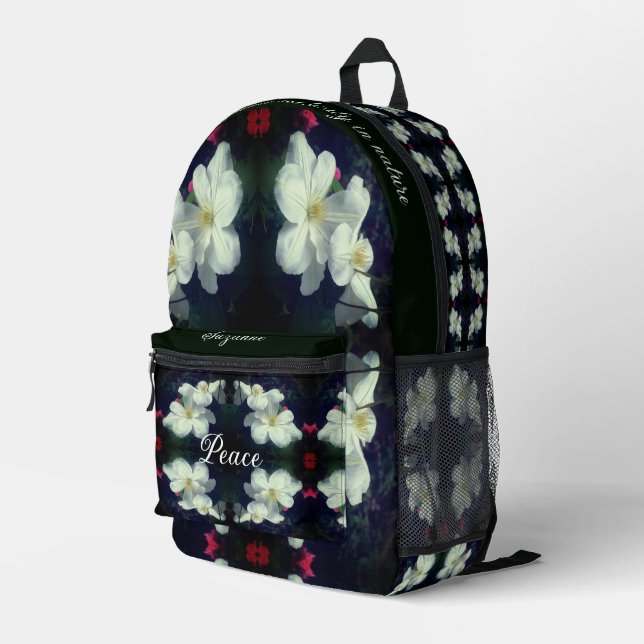 Mochila Impresa Naturaleza inspiradora Paz Y Belleza (Esquina derecha trasera )
