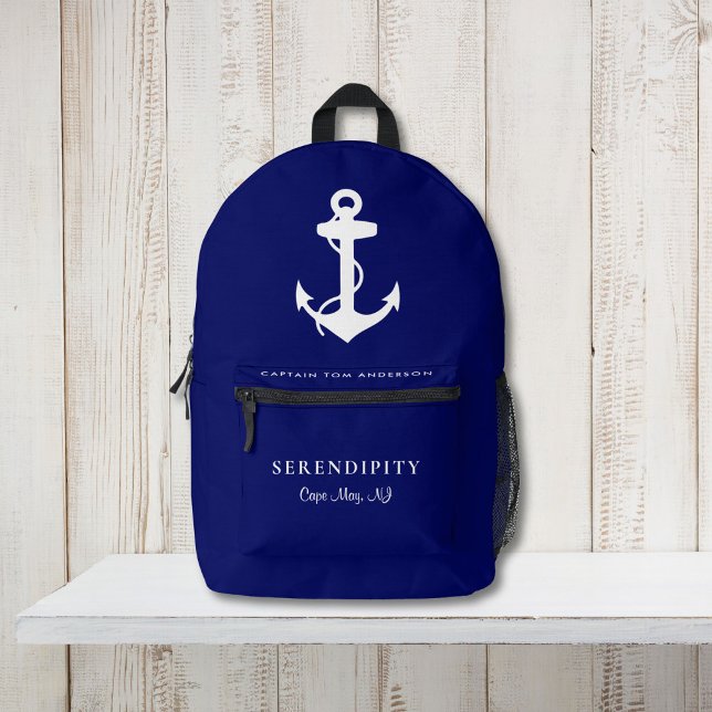 Mochila Impresa Nautical Anchor Naval Captura Azul (Subido por el creador)