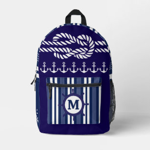 Mochila Impresa Nautical Cruise Ship Monograma Marina Blue Strike