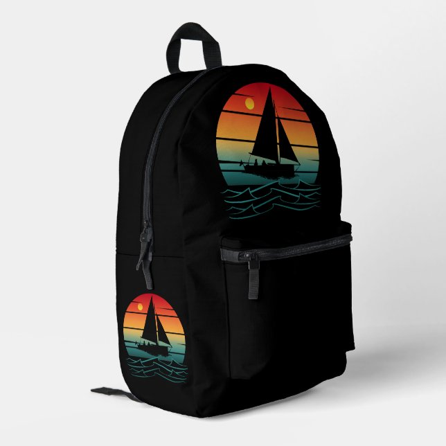 Mochila Impresa Navegación Vintage (Esquina izquierda trasera)