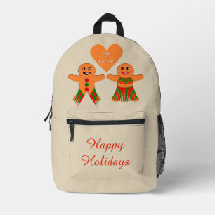 Mochila Impresa Navidades Cuidados Gingerbread Pareja Personalizad