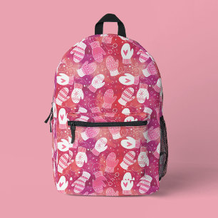 Mochila Impresa Navidades de invierno reducen el patrón en rosa