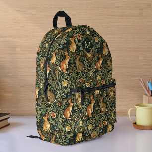 Mochila Impresa Navidades de William Morris Woodland Floral Rabbit