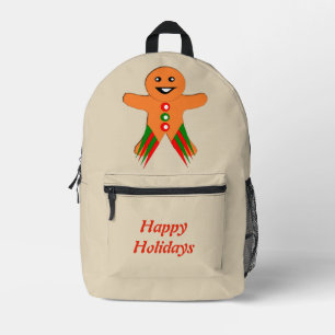 Mochila Impresa Navidades Fiesta Gingerbread Personalizado