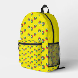 Mochila Impresa Navidades gritando amarillo